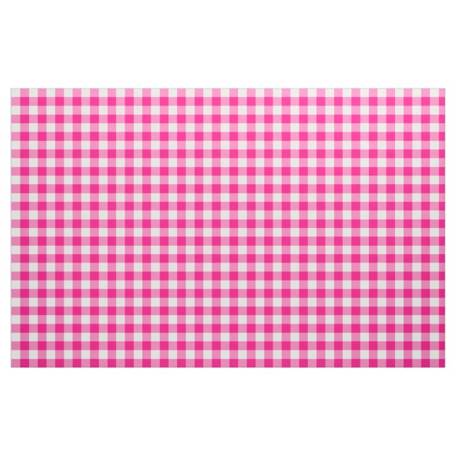 Hot Pink Gingham Pattern Fabric Stoff (Fat Quarter (45,7 x 55,9 cm))