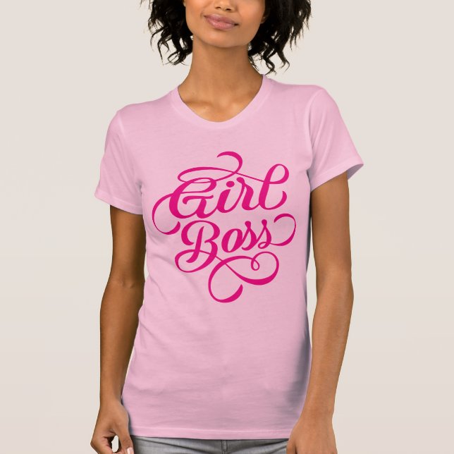 Hot Pink Girl Boss T-Shirt (Vorderseite)