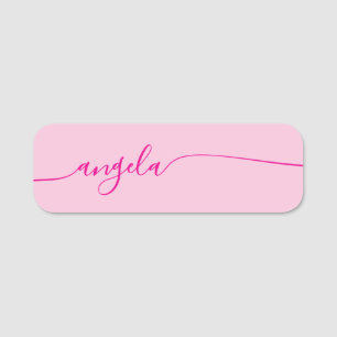 Hot Pink Glam Signatur Namensschild