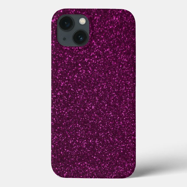 Hot-Pink-Glitzer-Effekt Case-Mate iPhone Hülle (Rückseite)