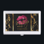 Hot-Pink-Glitzer Lips on Gold & Marble Business C Visitenkarten Dose<br><div class="desc">Berufliche Visitenkarten-Inhaber in einem Hot-Pink-Glitzer Lips auf Gold & Marmor-Design-Druck mit DIY Text. Dieses Produkt ist zu 100% benutzerdefinierbar. Grafik und/oder Text können hinzugefügt, gelöscht, verschoben, verändert, verändert, gedreht usw. werden.(nur durch Klicken auf den Bereich "EDIT DESIGN") ⭐ 99% meiner Designs in meinem Shop sind in Schichten gemacht. Damit können...</div>