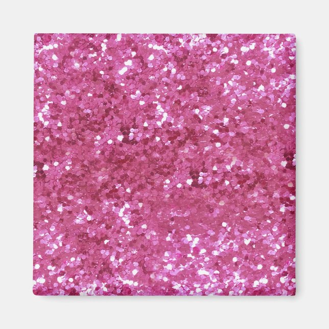 Hot Pink Glitzer Look Magnet (Vorne)