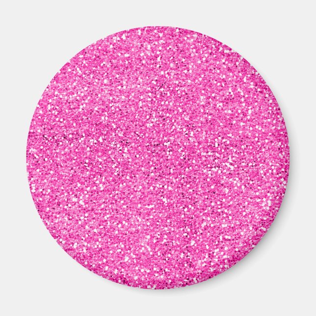 Hot Pink Glitzer Magnet (Vorne)