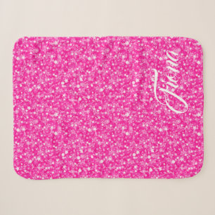 Hot Pink Glitzer Nahtloses Muster Sherpadecke