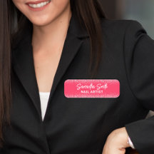 Hot Pink Glitzer Nail Artist Salon