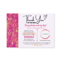 Hot Pink Gold Danke Business Card