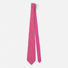 Hot Pink Gold Leopard Krawatte