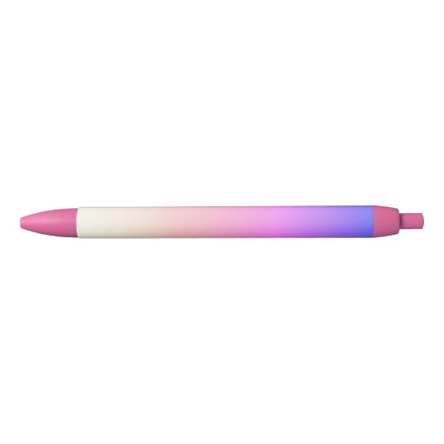Hot Pink Gradient Black Ink Pen Kugelschreiber (Vorderseite)