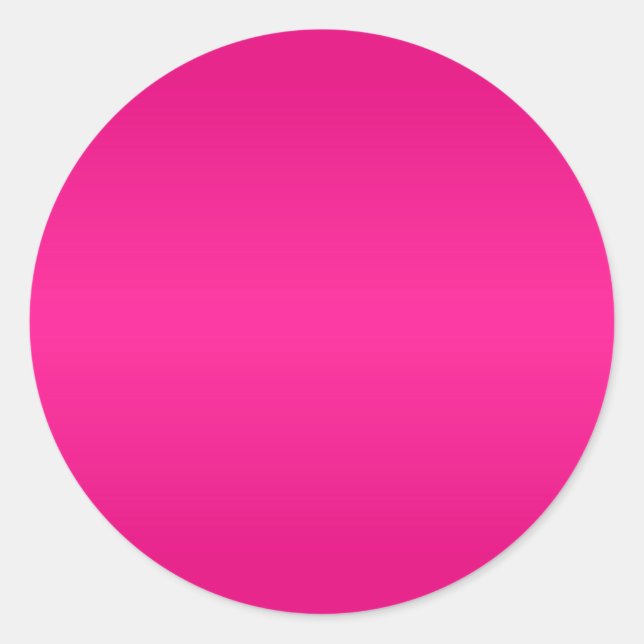 Hot Pink Gradient Blank Runder Aufkleber (Vorderseite)