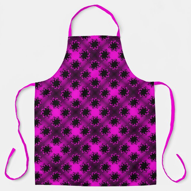 Hot Pink Gradient Star Bow Schürze (Vorderseite)