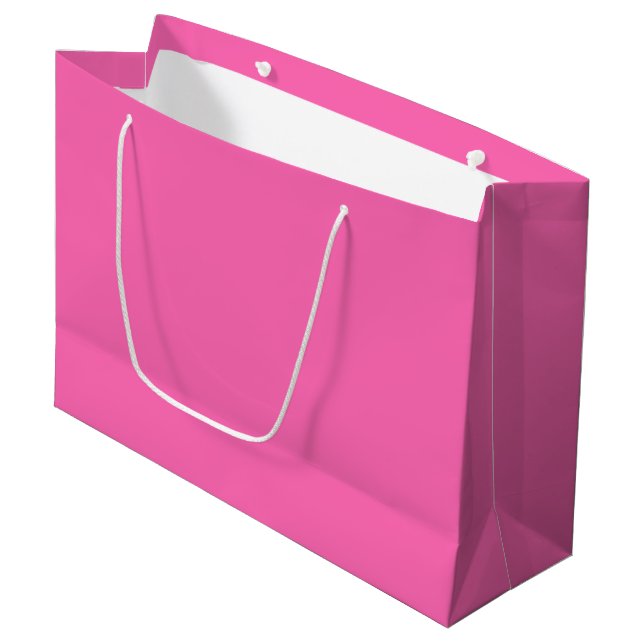 Hot Pink Große Geschenktasche Große Geschenktüte (Vorderseite Schrägansicht)