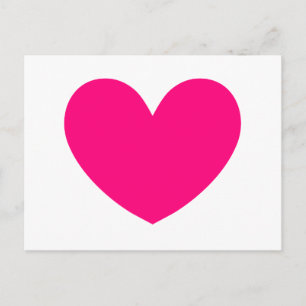 Hot Pink Heart Design A01 Postkarte