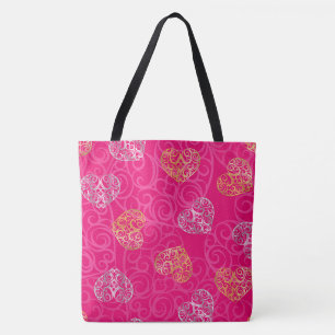 Hot Pink Heart/Light Pink Heart Fashion Tasche