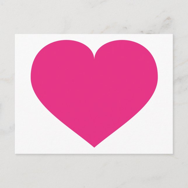 Hot Pink Heart Postkarte (Vorderseite)