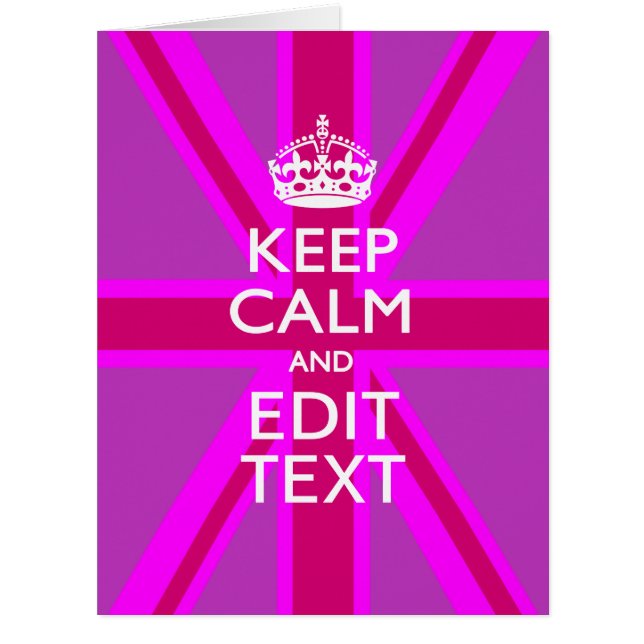 Hot Pink: Ihr Behalt zum Bearbeiten von Text-Union (Vorderseite)
