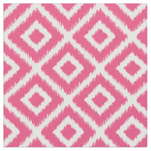 Hot Pink Ikat Diamonds Stoff