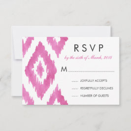 Hot Pink Ikat UAWG RSVP Karte