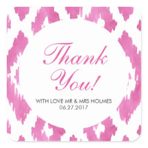 Hot Pink Ikat Vielen Dank