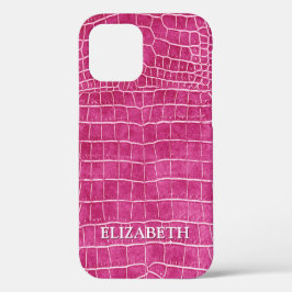 Hot Pink Imitate Krokodile Leder Personalisierter  Case-Mate iPhone Hülle