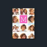 Hot Pink Instagramm Foto Collage Custom Monogram Leinwanddruck<br><div class="desc">Verwenden Sie bis zu 11 quadratische oder selbstständige Fotos,  um ein einzigartiges und persönliches Geschenk zu schaffen. Oder man behalte den Hipster Welpe und macht einen trendigen Sake. Wenn Sie die Bilder anpassen müssen,  klicken Sie auf das Werkzeug anpassen,  um Änderungen vorzunehmen.</div>
