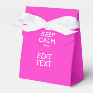 Hot Pink KEEP CALM AND Edit Text Geschenkschachtel