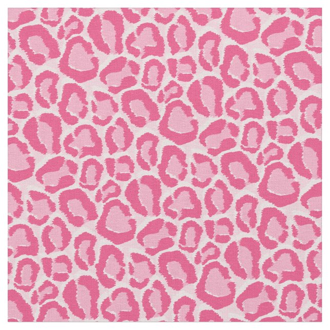 Hot Pink Leopard Animal Print Stoff (Nahaufnahme)