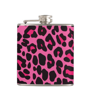 Hot Pink Leopard Flachmann