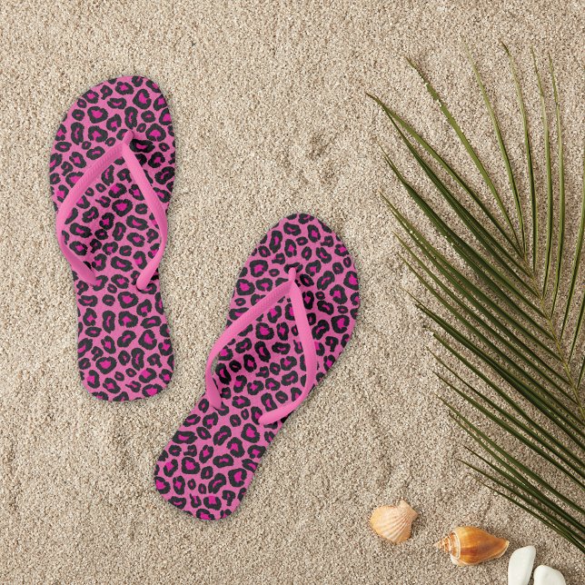 Hot Pink Leopard Girly Flip Flops (Von Creator hochgeladen)