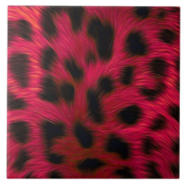Hot Pink Leopard Print Faux Fliese