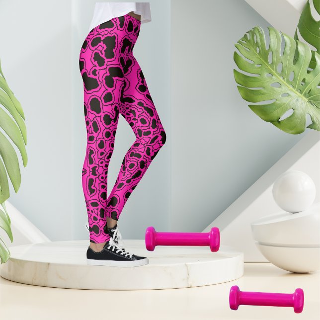 Hot Pink Leopard Safari Print Leggings (Von Creator hochgeladen)