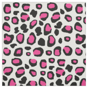 Hot Pink Leopard Spots Animal Print Teen Girl Stoff