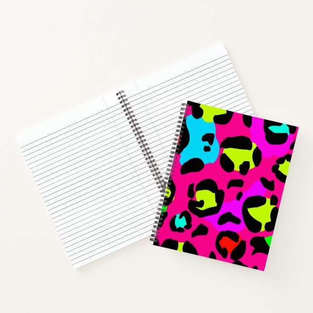 Hot Pink Leope Notizbuch (Innenseite)