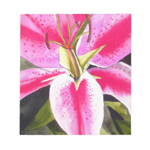 Hot Pink Lily Teneriffa Pop Blume Notizblock