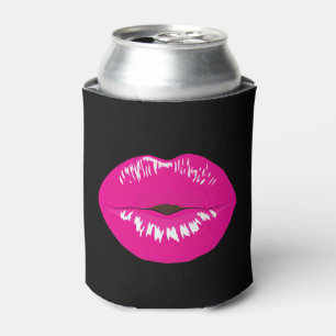 Hot Pink Lips Glamour Illustration Dosenkühler