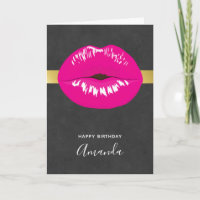 Hot Pink Lips Glamour Illustration
