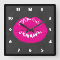 Hot Pink Lips Glamour Illustration