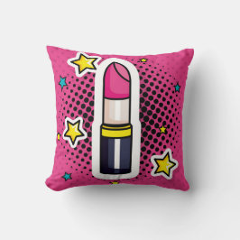 Hot Pink Lipstick-Girl-Glamour Kissen