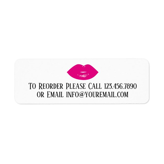 Hot Pink Lipstick Print Makeup Distributor Reorder (Vorne)