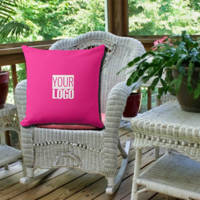 hot pink - Logo hinzufügen Kissen (Von Creator hochgeladen)