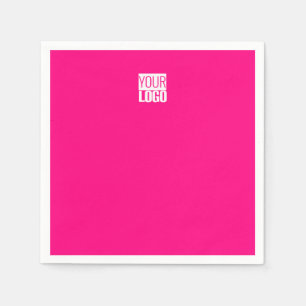 Hot Pink - Logo hinzufügen Serviette