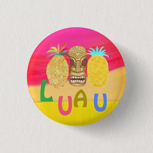 Hot Pink Luau Button (Vorderseite)