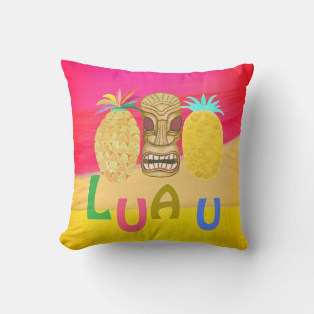 Hot Pink Luau Kissen (Vorderseite)