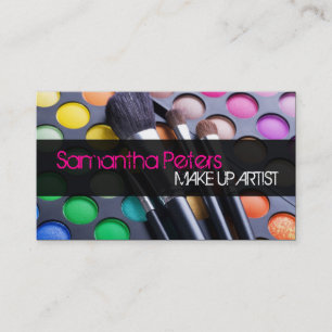 Hot Pink Make Up Artist Palette Visitenkarte