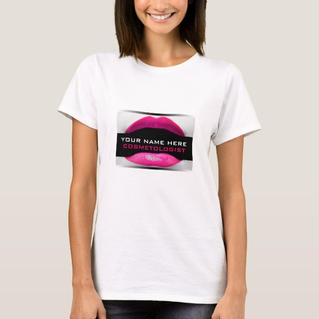 Hot Pink Make-Up Artist T - Shirt (Vorderseite)