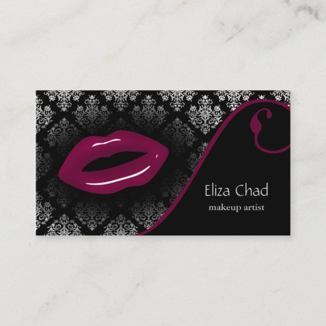 Hot-Pink Makeup artist Business Cards Visitenkarte (Vorderseite)