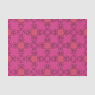Hot Pink Maximalist Floral Bold Retro Chic Seidenpapier