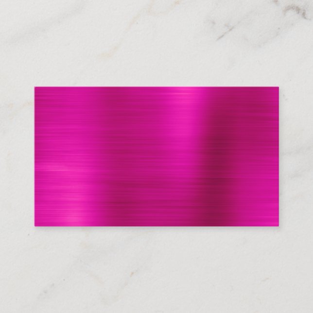 Hot Pink Metallic Shimmer Foil Blank Platzkarte (Vorderseite)