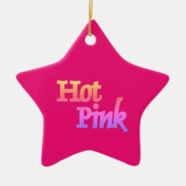 Hot Pink mit dem Namen Keramik Sternschmuck Ornament