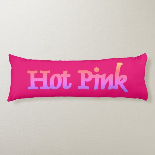 Hot Pink mit dem Namen Kissen (Vorderseite)
