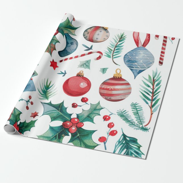 Hot Pink Modern Groovy Weihnachten Geschenkpapier (Ungerollt)